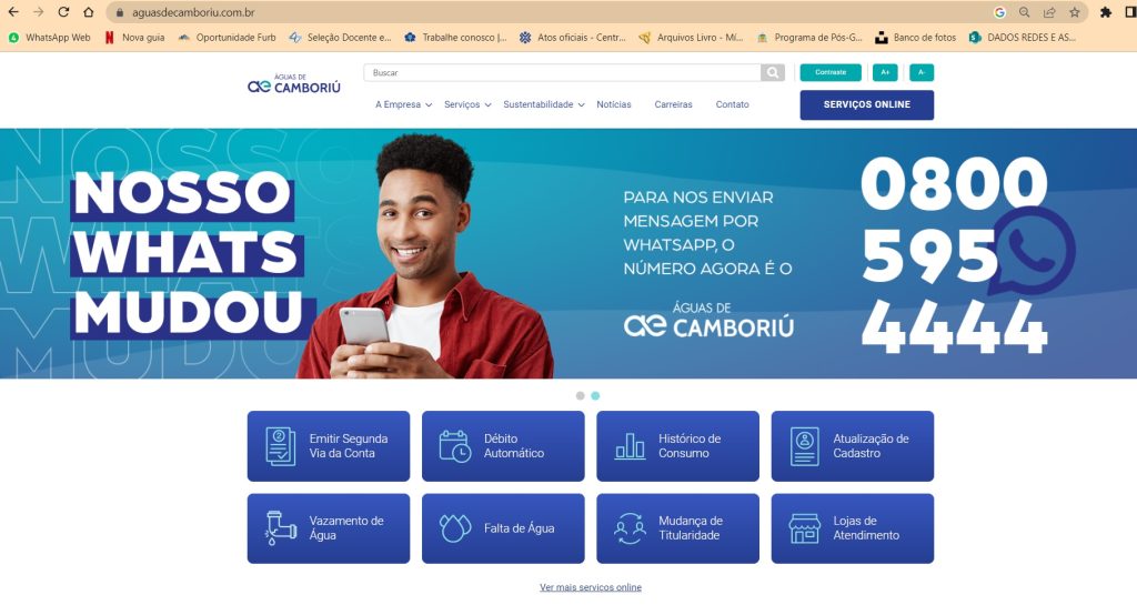 Águas de Camboriú oferece diversas formas para retirada de 2ª via de fatura