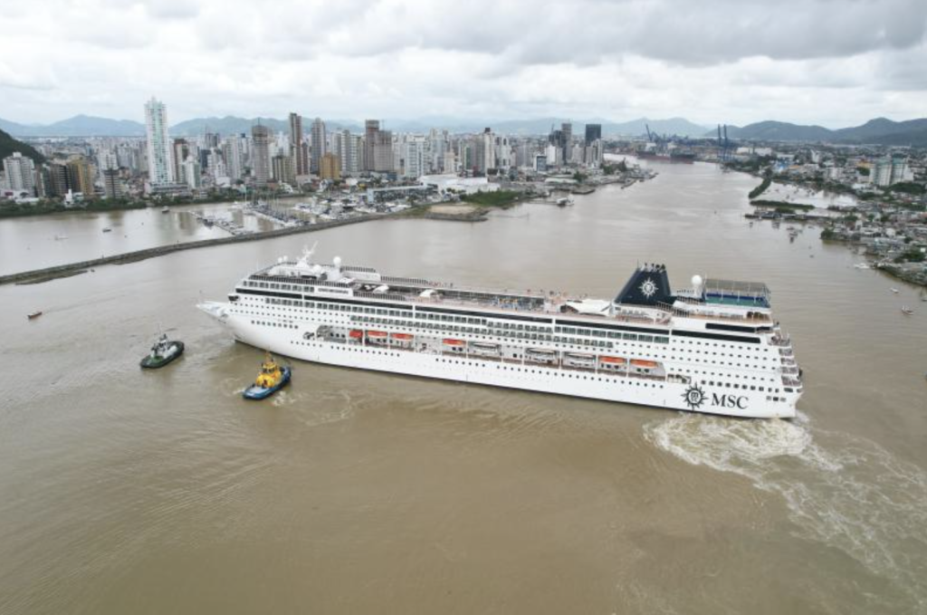 Temporada de cruzeiros em Itajaí terá aumento de 60% nas escalas