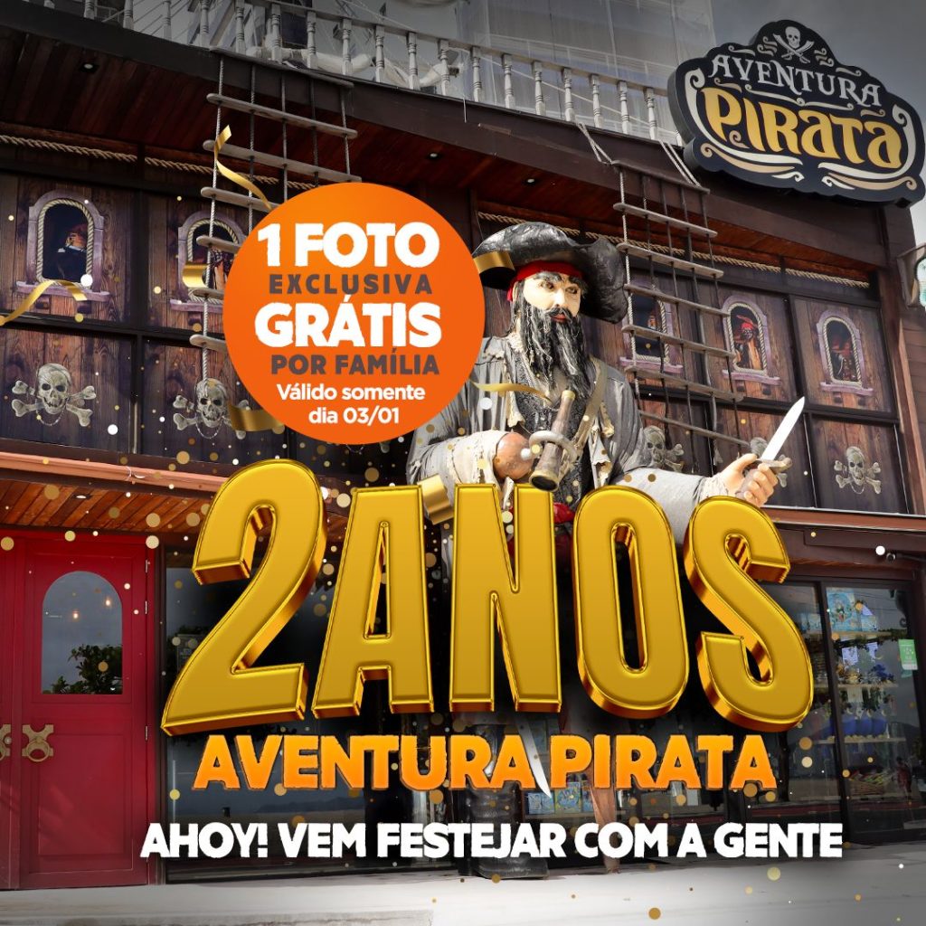 Aventura Pirata completa dois anos e se destaca entre as principais atrações turísticas de Balneário Camboriú