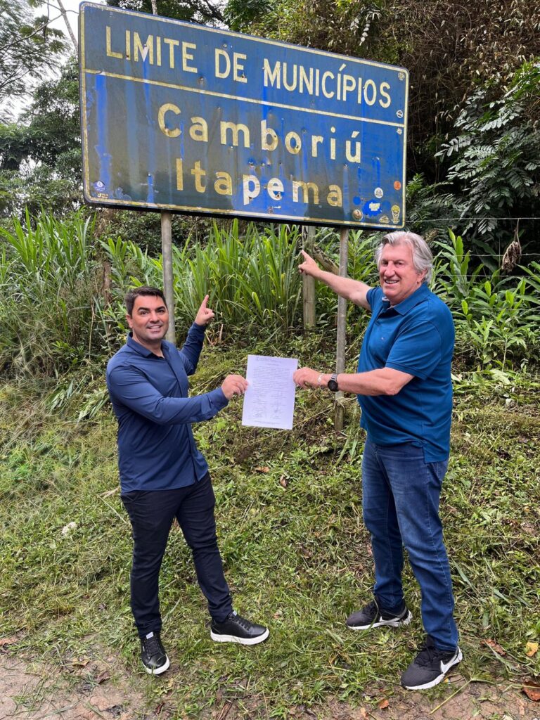Itapema e Camboriú assinam termo de cooperação para pavimentação do Morro do Encano