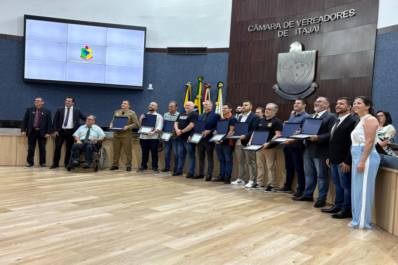Câmara de Vereadores de Itajaí concede Moção de Aplausos à Operação Recomeço