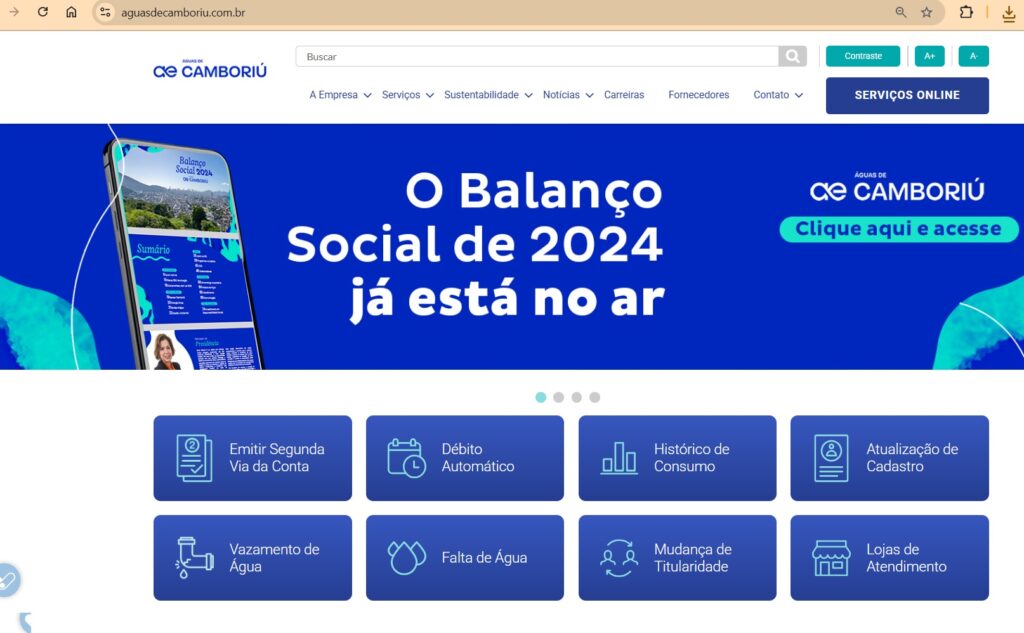 Águas de Camboriú se aproxima dos clientes através de plataformas digitais