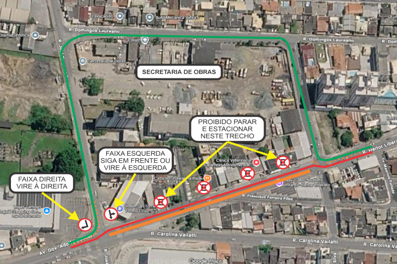 Obras de saneamento alteram trânsito na Rua Heitor Liberato em Itajaí