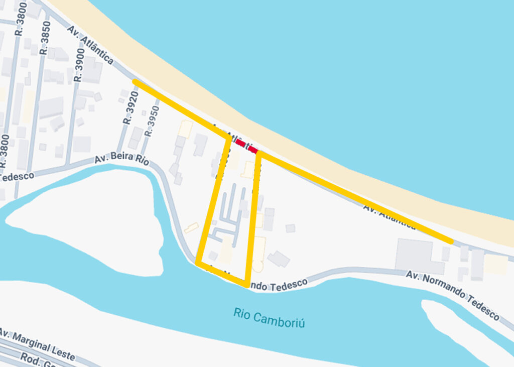 Avenida Atlântica tem interdição parcial para obras de reurbanização em Balneário Camboriú